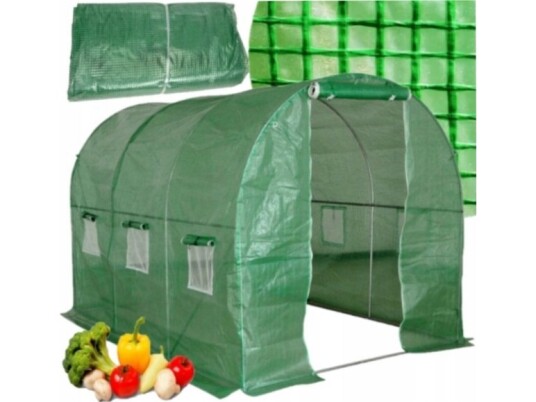 Folie Tunnel Hage Drivhus 2X3 6M2 Grønn For Grønnsaker Lean Ramme Folie Tunnel Hage Drivhus 2X3 6M2 Grønn For Grønnsaker Lean Ramme