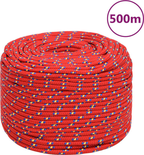 Båttau rød 10 mm 500 m polypropylen