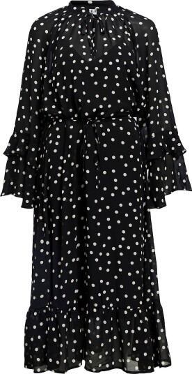 Object  Kjole objGina L/S RE Long Dress E WI 25 Svart