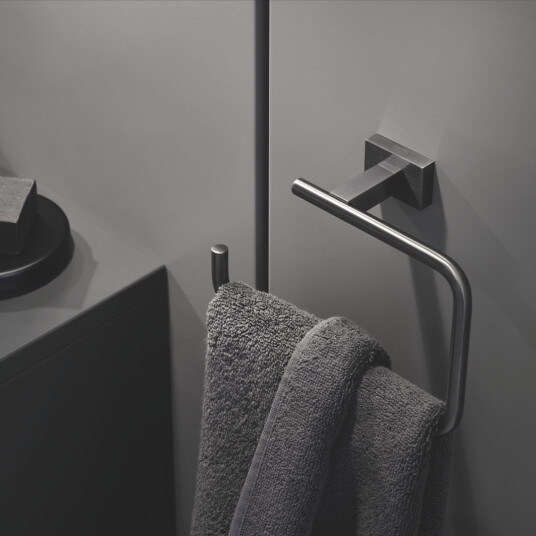 GROHE ESSENTIALS CUBE TOALETTRULLHOLDER BØRSTET HARD GRAPHITE