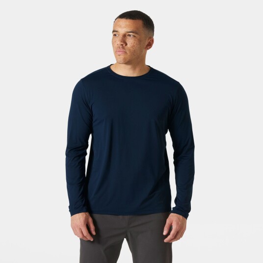 Helly Hansen Shine Long Sleeve Crew Genser Herre Marineblå L