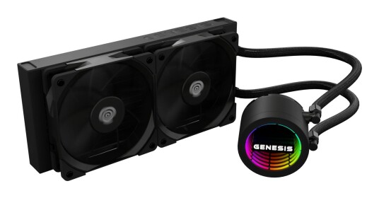 Genesis Hydria 240 Vannkjøler 120mm med PWM - Svart Genesis Hydria 240 Vannkjøler 120mm med PWM - Svart