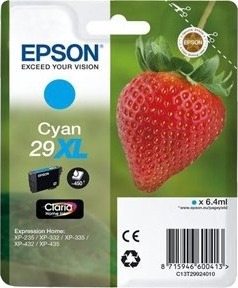 Epson 29XL T2992 C blekkpatron - C13T29924012 Original - Cyan 6,4 ml