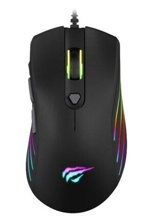 Havit MS1002 Gamingmus med RGB Belysning og 7200 DPI - Svart