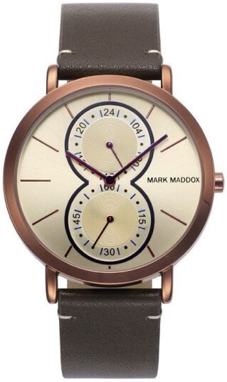 Mark Maddox Herreklokke HC0012 17 Classic Lær Ø42 mm