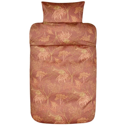 Høie Of Scandinavia Høie sengesett - 140x220 cm - Margrethe Terracotta - 100% bomullssateng sengetøy