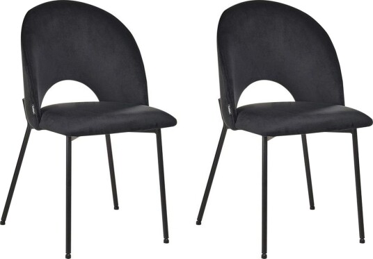 Sett med 2 spisestuestoler Covelo - Svart