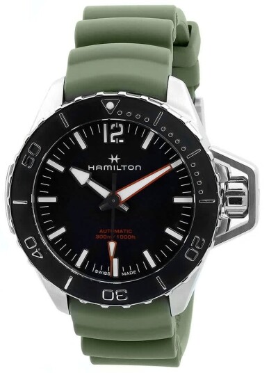 Hamilton Herreklokke H77825331 Khaki Navy Frogman Sort/Gummi Ø46 mm Hamilton Herreklokke H77825331 Khaki Navy Frogman Sort/Gummi Ø46 mm