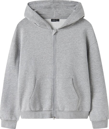 LMTD Nlnnevo Ls L Bru Sweat Cardigan Noos Grey 146 152