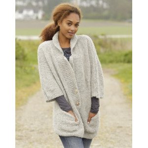 Clarice by DROPS Design Jakke Strikkeoppskrift str. S XXXL Small