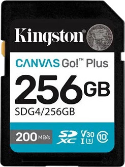 Kingston Canvas Go! Plus SD   200MB/s   256GB