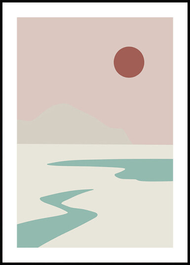 Minimal Dawn Scene Plakat Plakat / 100x150cm Minimal Dawn Scene Plakat Plakat / 100x150cm