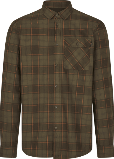Seeland Glen Flannel shirt Men Pine Green/Dark Navy Check L L