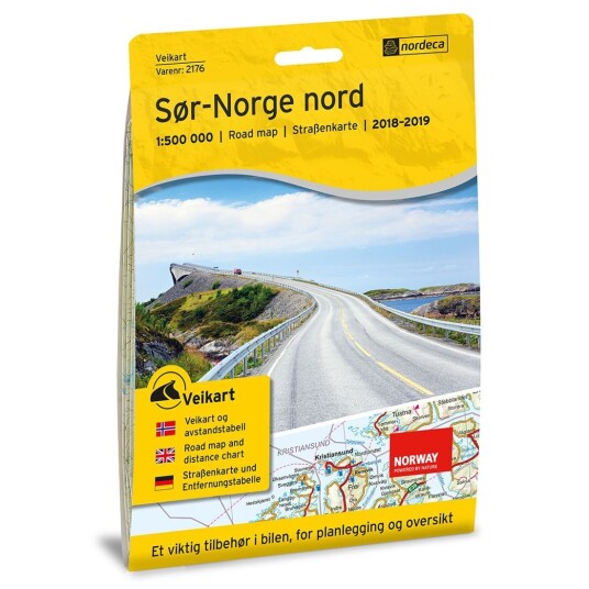 Ugland IT Nordeca Veikart Sør-norge Nord 1:500 000 Veikart 1:500 000
