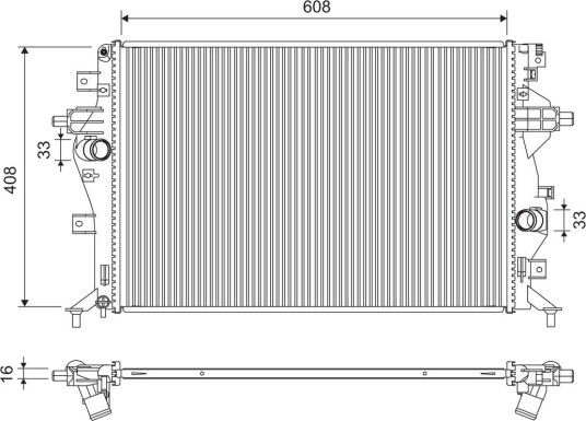 VALEO 701321 Radiator motorkjøling VALEO 701321 Radiator motorkjøling