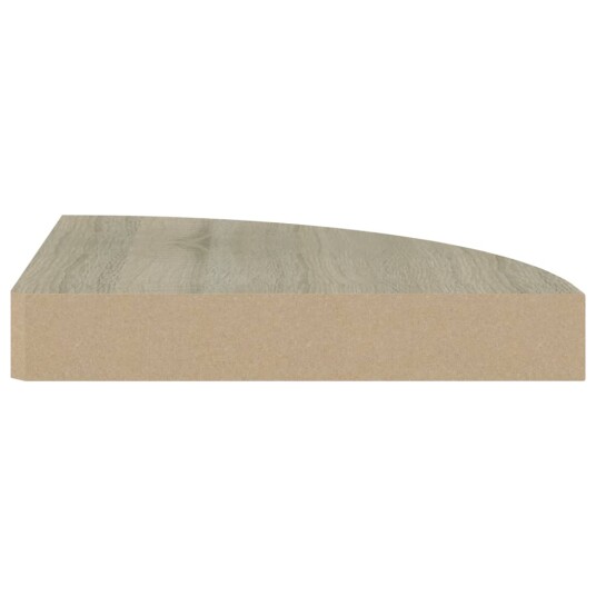 vidaXL Flytende vegghyller 2 stk eik 25x25x3,8 cm MDF