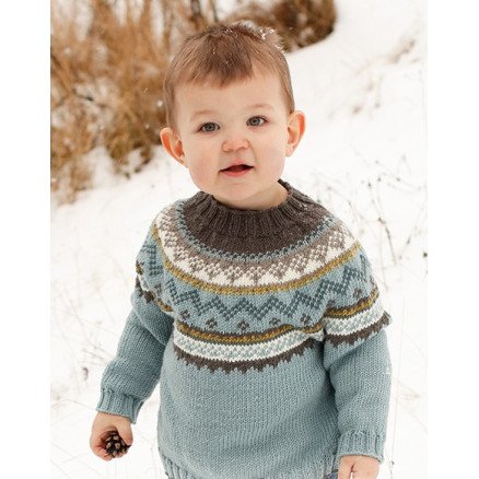 Edge of the Woods Jumper by DROPS Design Genser Strikkeoppskrift str 2 12 år