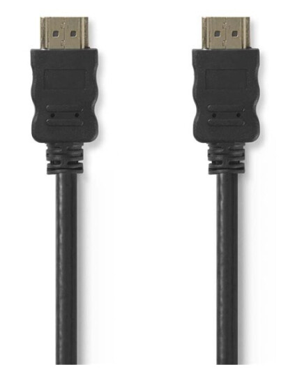 Nedis High Speed ​​HDMI ™ kabel med Ethernet | HDMI ™ -kontakt | HDMI ™ -kontakt | 4K@30Hz | ARC | 10.2 Gbps | 3.00 m | Rund | PVC | Sort | Konvolutt