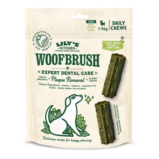 Lily's Kitchen Woofbrush Dental Chew Dentalastick til hund Large (7 x 47 g) Lily's Kitchen Woofbrush Dental Chew Dentalastick til hund Large (7 x 47 g)
