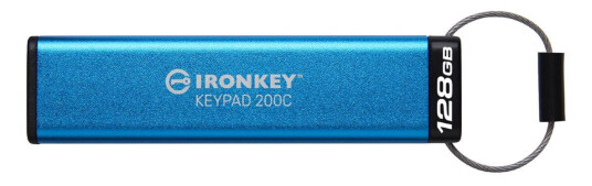 Kingston IronKey Keypad 200C - USB-flashstasjon - 128 GB Kingston IronKey Keypad 200C - USB-flashstasjon - 128 GB