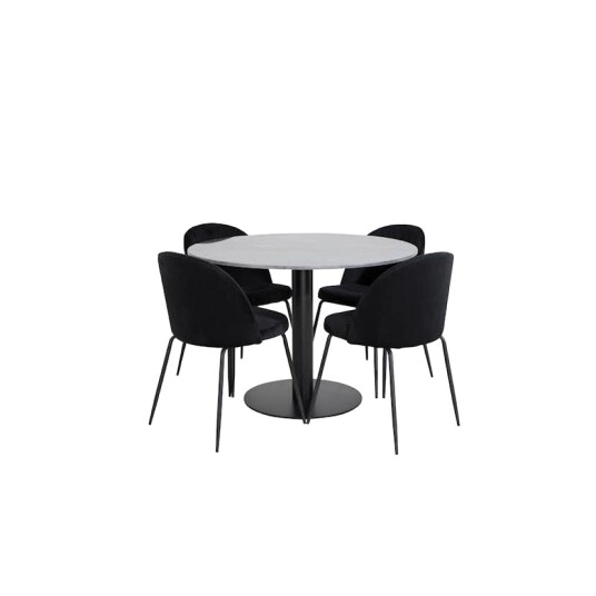 Venture Home Spisegruppe Venture Home Estelle med 4 Wrigley Stoler Fløyel GR20485