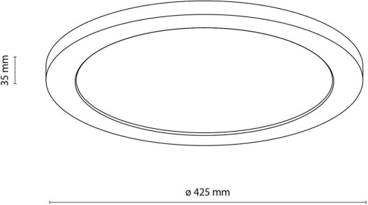 TK Lighting Aqua LED panel bøk Ø 42,5 cm 36 W