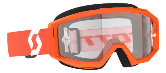 Scott Primal MX Brille - Ora/Hvit Klar WORKS Linse