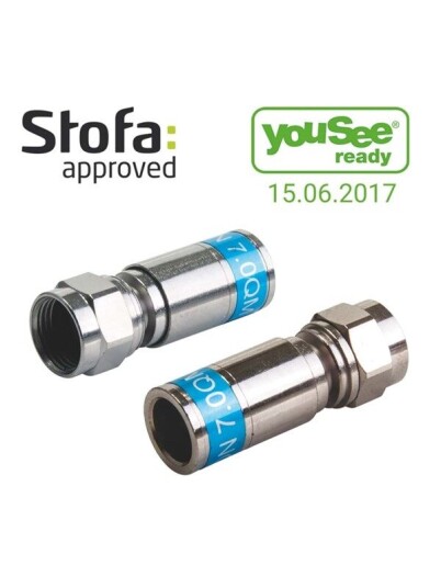 Triax F-Type Koaksial Koble 7.0 QM for Satellitt-TV