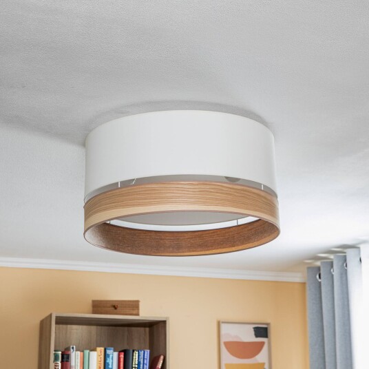Euluna Levo taklampe Ø 60 cm ask/ecru