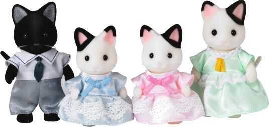 Sylvanian Families Tuxedo Cat Family