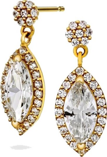 Pan Jewelry Øredobber i 585 gult gull med zirkonia