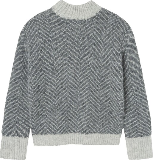 LMTD Genser Strikk NlfNildes Dark Grey Melange/Light Grey LMTD 11 12 år 146 152 Genser Grå