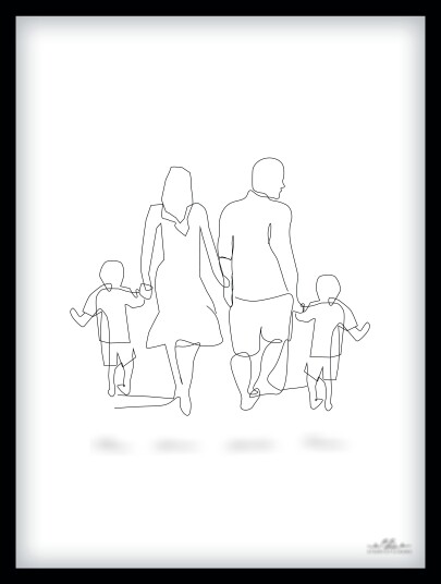 Plakat Familie / To barn