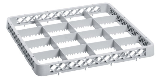 PULSIVA Forhøyningsramme til oppvaskkurv 16 rom 50x50x4.5 cm (BxDxH) Grå