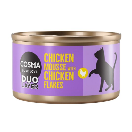 Cosma Duo Layer 6 X 70 G Kyllingmousse Med Kyllingbiter