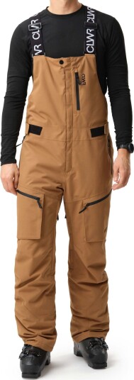 ColourWear Men's Slash Bib Pants Workwear Brown S ColourWear Men's Slash Bib Pants Workwear Brown S