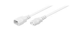 MicroConnect - Strømforlengelseskabel - IEC 60320 C14 til IEC 60320 C13 - AC 250 V - 10 A - 3 m - halogenfri - hvit