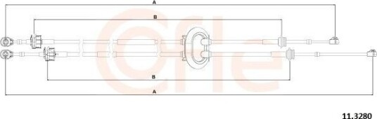 Kabel, girmekanisme COFLE 92.11.3280 Kabel, girmekanisme COFLE 92.11.3280