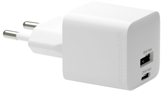 Dbramante1928 Re-Charge Strømadapter 25W USB-C & USB-A Hvit for Europa