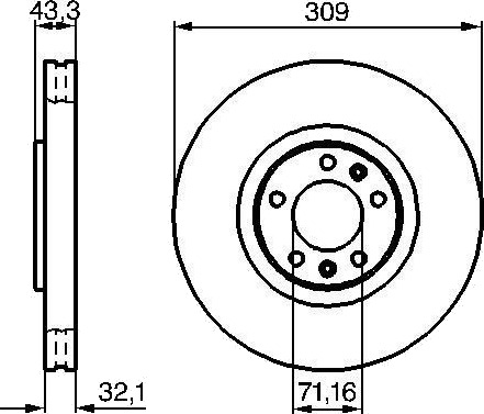 BOSCH 0 986 479 027 Bremseskive