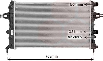 VAN WEZEL 37002444 Radiator motorkjøling VAN WEZEL 37002444 Radiator motorkjøling