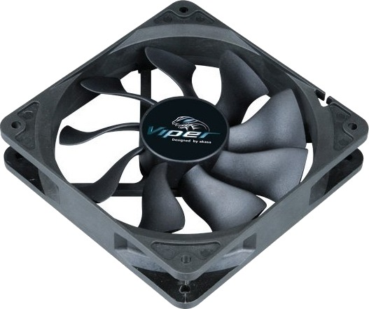 Akasa Viper Vifte 12cm 600 Rpm 1900 Rpm Sort