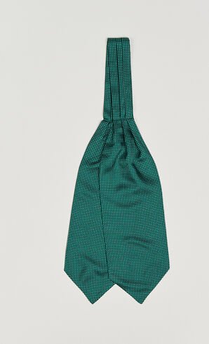 Amanda Christensen Silk Twill Micro Dot Ascot Bottle Green