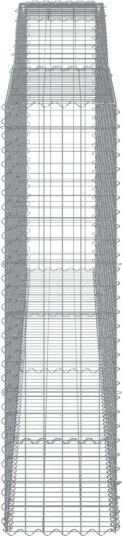 vidaXL Gabionkurver buede 2 stk 400x50x180/200 cm galvanisert jern