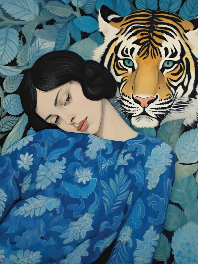 Plakat Kvinne og Tiger
