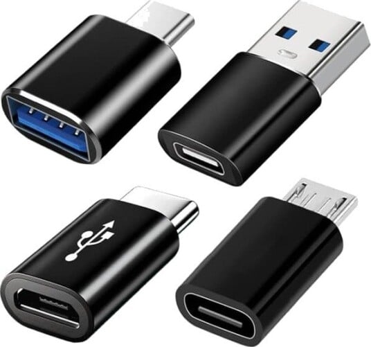 4-Pakning USB-C Adaptersett: USB 3.0 & Micro USB Adaptere for Økt Kompatibilitet