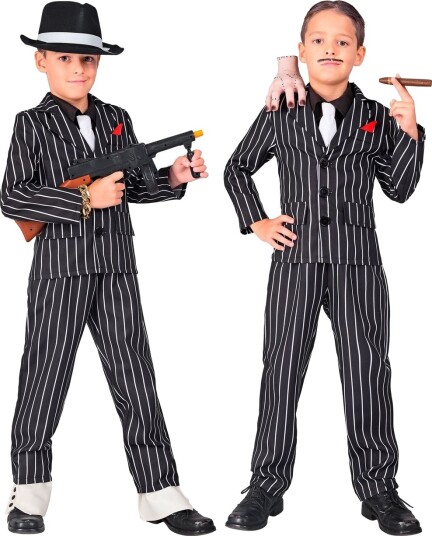 Stripete Mafia Kostyme til Barn 14 16 ÅR Stripete Mafia Kostyme til Barn 14 16 ÅR