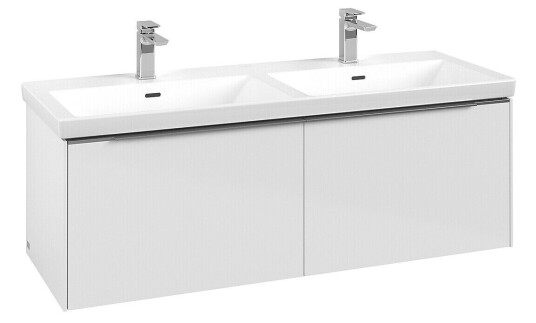 Villeroy & Boch Subway 3.0 Servantskap m/2 skuffer 1272x429x478 mm Hvit Høyglans Villeroy & Boch Subway 3.0 Servantskap m/2 skuffer 1272x429x478 mm Hvit Høyglans
