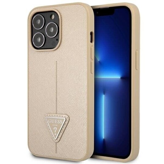 Guess Mobildeksel til iPhone 14 Pro Max 6,7" Saffiano Beige Guess Mobildeksel til iPhone 14 Pro Max 6,7" Saffiano Beige