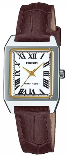 Casio Dameklokke LTP B150L 7B2EF Timeless Collection Sølvfarget/Lær